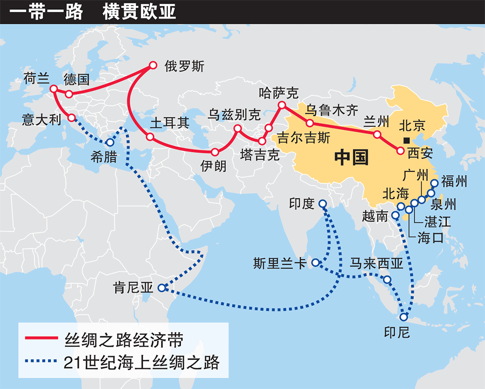 一带一路国家图